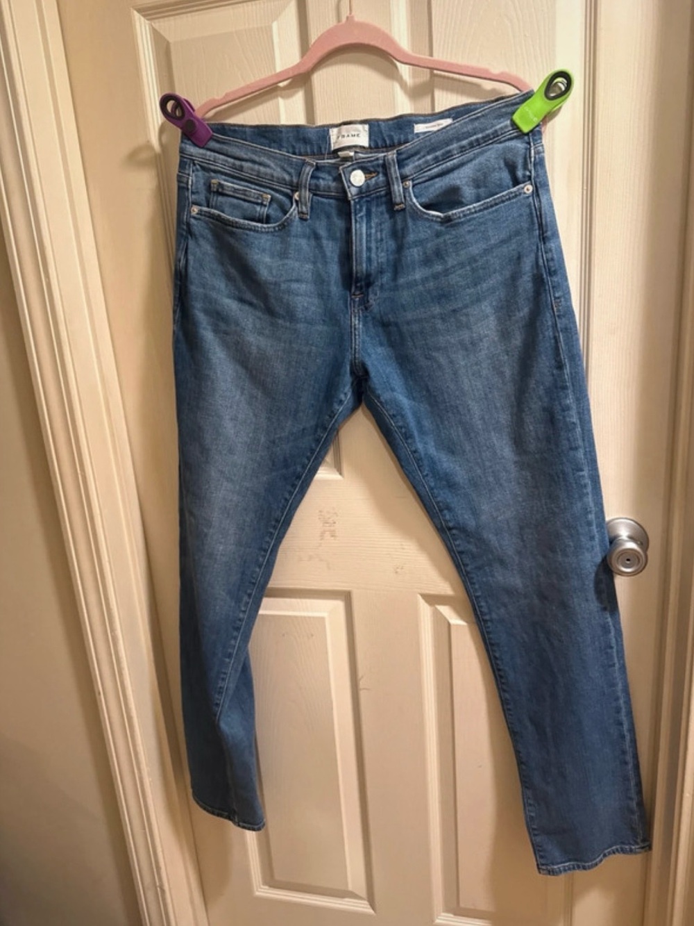 Frame Denim Women's Skinny Jeans in Mid Blue SS 34